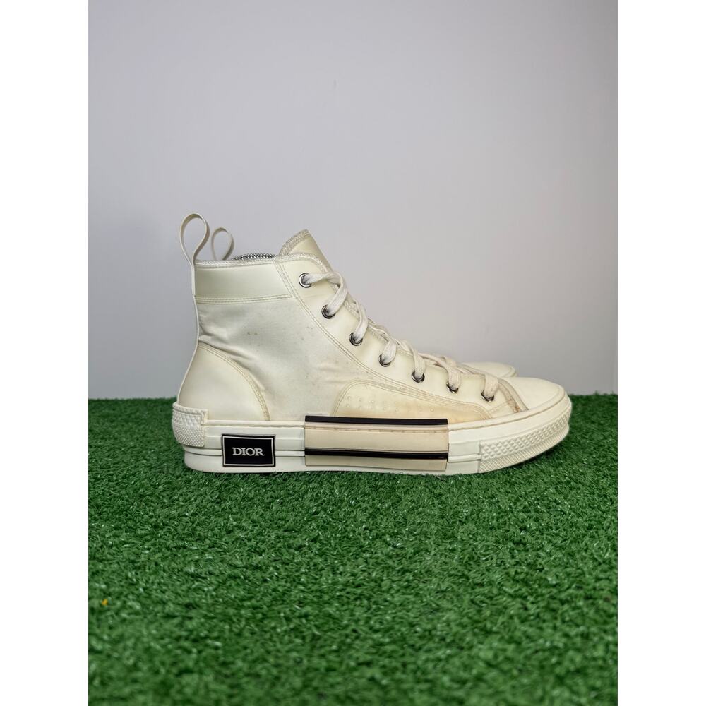 Dior B23 High Top White Sneaker Size 10 - Picture 2 of 10